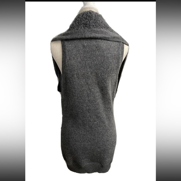 Antropologie Leifsdottir - Gray Alpaca Hook Front Tunic Vest Sz S $229 - Picture 5 of 12